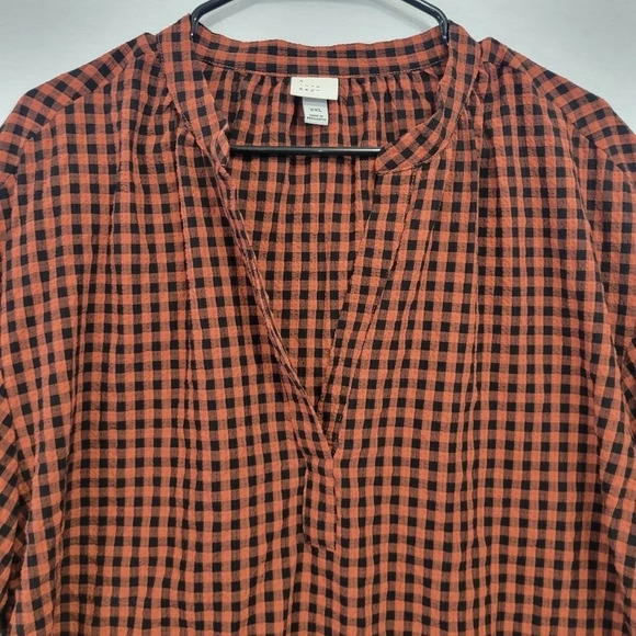 A New Day Gingham Casual Pull-Over Top size XXL - Picture 3 of 10